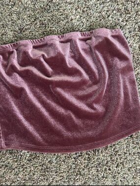 Velvet Tube top small in Dusty Rose